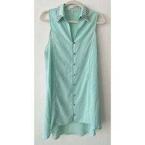 Finders Keepers Studded Dress - Turquoise